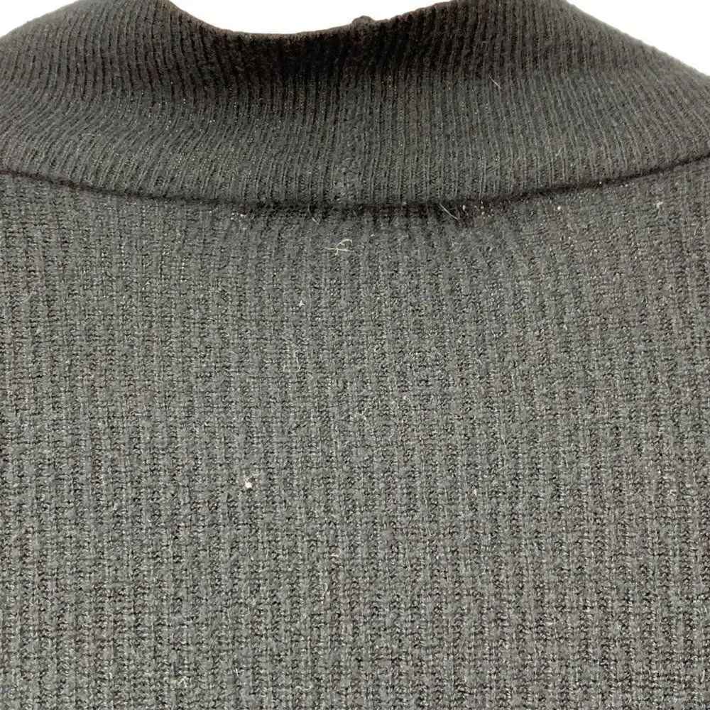 Ava & Viv Cardigan Ruffle Black 3X Women Sweater Open 3002 Viscose Knit 3/4 Sl